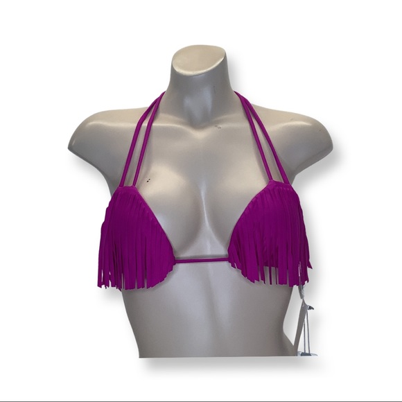 O'Neill Other - O’Neill Size Small Purple Fringe Triangle Bikini Top. New No Tag